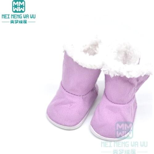 6.5cm Fashion thick boots Shoes for dolls for 17inch 43 cm baby doll accessories Children birthday gift
