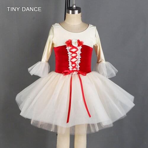 Mid-sleeves Ballet Dance Tutu Costumes Adult Ballerina Tutus Ballet Leotard Dress for Girls and Women Platter Tutu Dresses 21224