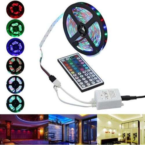 LED Strip Light 10M 3528 SMD RGB 600 LED Strip RGB Multicolor Light String Tape Key IR Remote Control For Party Deco