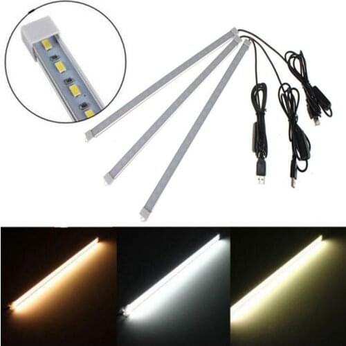 35CM 50CM 7W 10W 24 36 SMD 5630 LED Bar Light USB Powered DC 5V Rigid Strip Hard Bar Light Recharge Tube Lamp