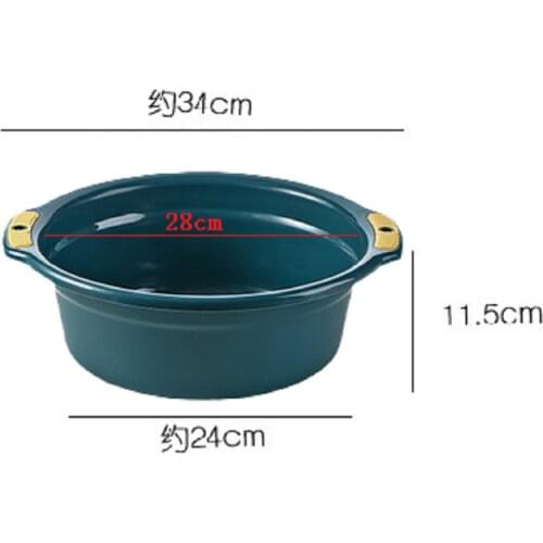 Washbasin, vegetable basin, wash basin, thickened double-eared plastic household baby laundry basin, dormitory washbasin
