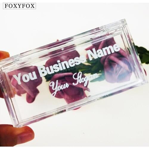 FOXYFOX Custom eyelash packaging box Plastic Acrylic Case With Tray Wholesale Lashes Private Label Logo Packing Box Empty Case