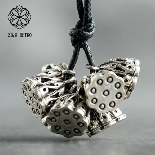 Lotus Pendant Jewelry Long Necklace For Women Necklaces & Pendants Vintage Sweater Rope Chain Plant Jewelry Fashion Choker 2021