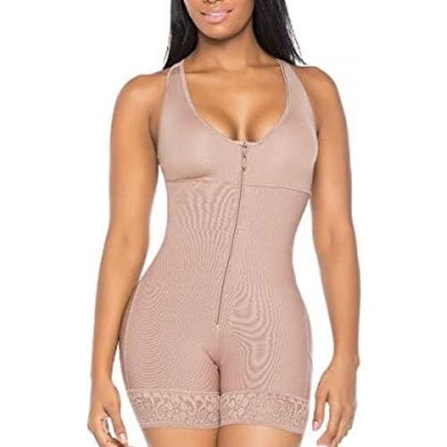 Zipper Fajas Shapewear For Women High Waist Bodysuit With Bra Seamless Butt Lifter Shaper Slimming Reducing Girdles
