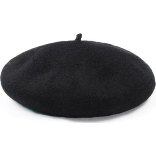 2020 warm autumn and winter cotton solid buckle beret painter hat octagonal hat women and girl 23