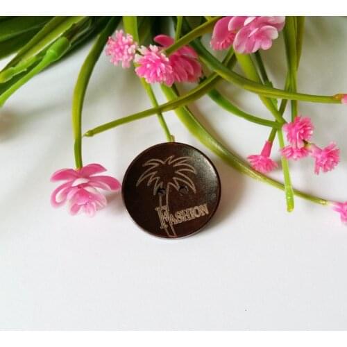 30pcs 4 Holes 30mm Big Wooden Buttons Brown Sewing For Sweater Overcoat Clothing for Craft Accessories And Scrapbooking