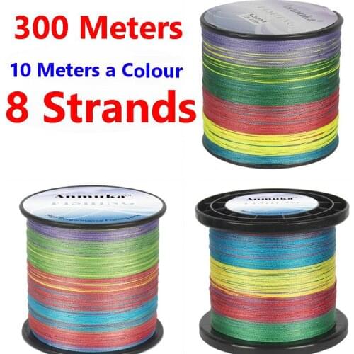 300 Meters Long 10 Meters a Colour Easy to Know the Water Depth 8 Strands 8 Braid PE Line PE Thread Fishing Line