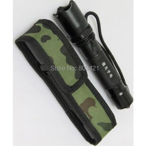 300pcs/lot Torch Soft Nylon Pouch Holster w/ Tight Closure Flashlight camouflage cloth cover 18 cm nylon for C8 tatical torch