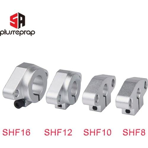 SHF8 SHF10 SHF12 SHF16 Aluminum Rod Rail Shaft Support Linear Rail Support CNC Router XYZ Axiz for Reprap 3D Printer