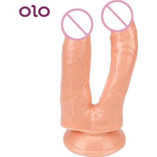 Anal Plug Vagina Massage With Strong Cup Double Dildo Female Masturbator Realisitic Penis Sex Toys for Women Lesbian Erotic