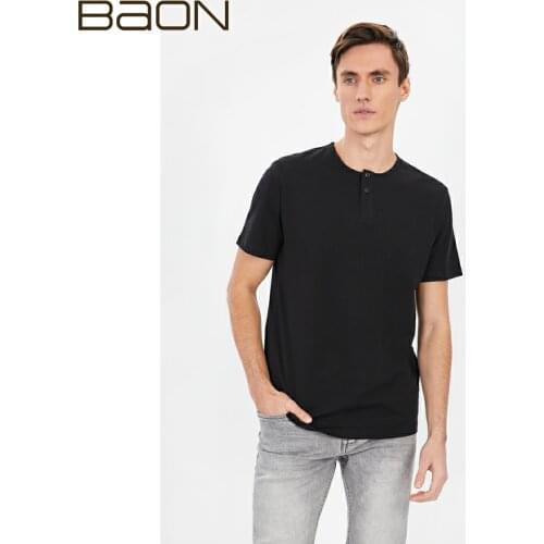 Мужские футболки хенли BAON China At AliExpress