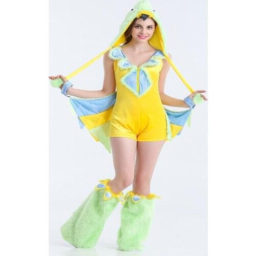 Free shipping adult Halloween costumes role playing clothes European and American game uniform bird pack animals COSPLAY uniform