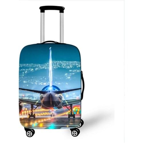 Creative Aircraft 3D Luggage Cover Protective Case Waterproof Thicken Travel Suitcase Cover Apply 18 - 32 Inches XL Accessorie