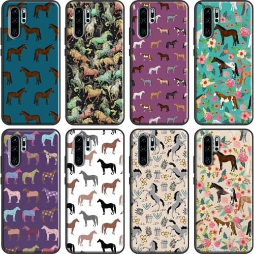 Horses Pattern Collage Case For Huawei P Smart 2019 Z Nova 5T P40 P20 P30 Pro Mate 20 Lite Honor 10i 8X 9X Cover