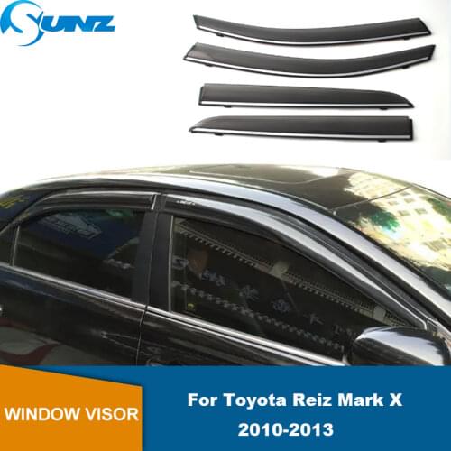Side Window Deflector For Toyota Reiz Mark X 2010 2011 2012 2013 Smoke Window Visors Weathershields Wind Rain Guards SUNZ
