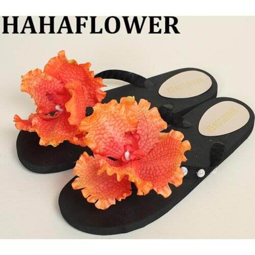HAHAFLOWER Big Size 36-43 Women Sandals Brand Flip Flops Beach Slippers For Women Summer Shoes Flat Sandals Female Flip Flop