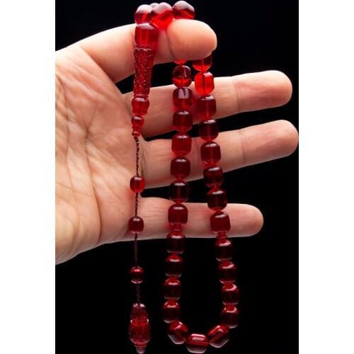 Islamic Tasbih Muslim Rosary Beads 33 Prayer Rosary For Men Bracelet For Men Accessory amber oltu amber stone Handmade Turkey