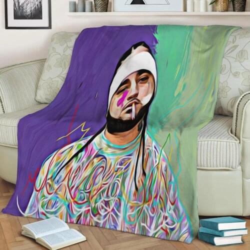 ASAP Yams poster rap 3D Print Plush Blanket Throw On Sofa Home Decor Soft Warmth Washable Nap Blanket Dropshipping