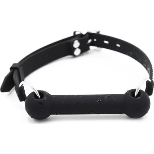 Leather Harness Mouth Gag Silicone Dog Bone Ball Gag Bdsm Mouth Plug Adult Sex Toys Exotic Accessories Sex Products for Women