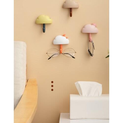Creative Retractable Cloud Hook Key Umbrella Clothes Hook Strong Bathroom Viscose Decoration Wall Hook 3pcs
