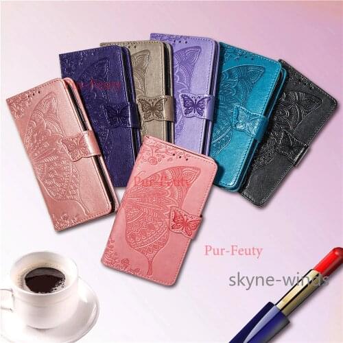 For Umidigi A9 Pro magnetic case stand phone holder and flip wallet Flower Butterfly Series cover for Umidigi A9Pro coque fundas