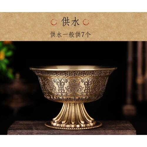 The copper water cup eight auspicious water bowl of the ultra fine workmanship large bronze cup of water