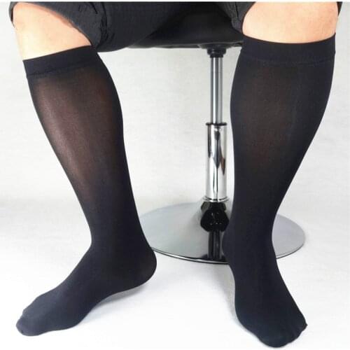 Tube Socks Mens Stocking Business Dress Socks Hot Formal Wear Sheer Socks Exotic Sheer Socks For Suit Men Sexy Black TNT Socks