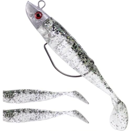 New 9cm/15g 11cm/25g Lead Soft Lure Swing Shad Lure Fishing Lures DIY Lead Head Worm Soft Bait Hook Jig Fish Sea Bass