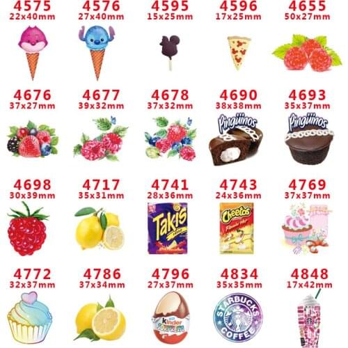 2018 new arrival Free shipping 30 pcs/package printed resin planar flat-back resins for Hair Bow Decoration PR4575