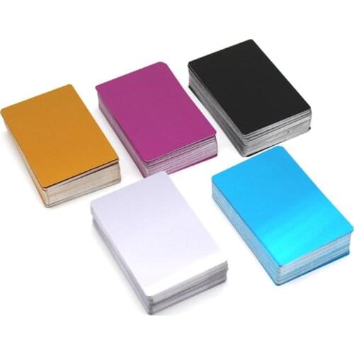 100Pcs Blank Engraved DIY Custom Metal Smooth Business Visiting Name Cards Aluminium Alloy Business Card Display S29 20 dropship
