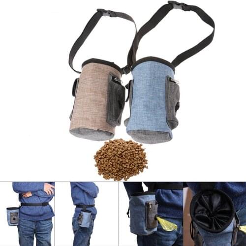 Portable Dog Training Treat Bag Pet Feed Pocket Puppy Snack Reward Waist Bag Walking Snack Pouch Detachable Dog Training Pack