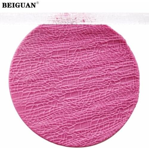 Transparent Embossing Fondant Roller Pin Crocodile Skin effect Texture Embossing Cake Decorating Rolling Pin Pastry Tool