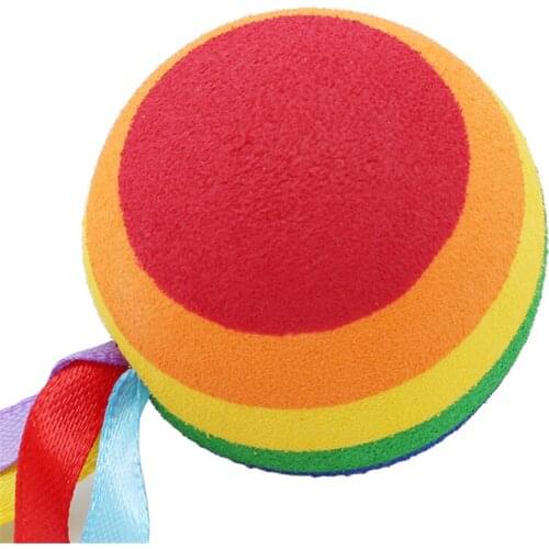 Rainbow Straps Adorable Cartoon Doll Antenna Balls EVA Ball Aerial Topper Decoration Car Styling Exterior Roof Ornament