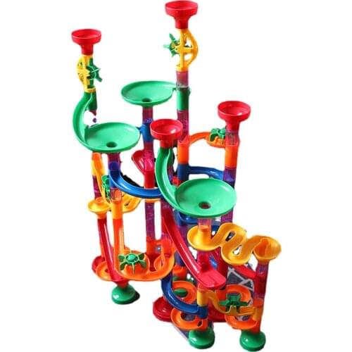 Variety Slide Building Blocks Toy Children Education Marbles Game Girl Pipe Ball Splicing Track Maze