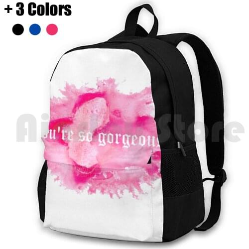 Outdoor Hiking Backpack Riding Climbing Sports Bag Reputation Rep Look What You Made Me Do So It Goes Lyric Purple Water Color