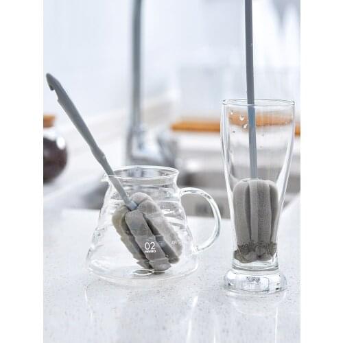 Sponge Wash Cup Brush Kitchen Cleaning Clean Long Handle Tea Decontamination