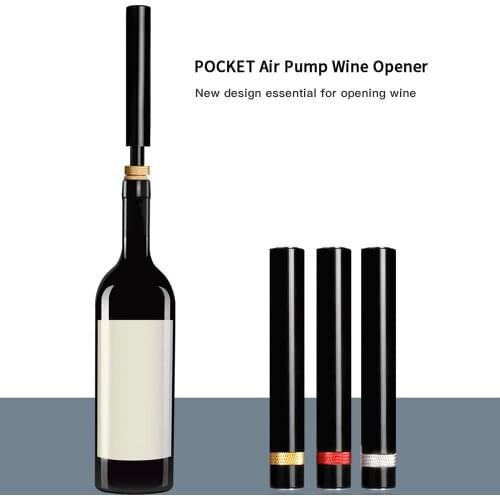 Wine Corkscrew Portable Air Pump Vacuum Wine Stopper Tool Automatic Needle Type Wine Air Pressure Corkscrew