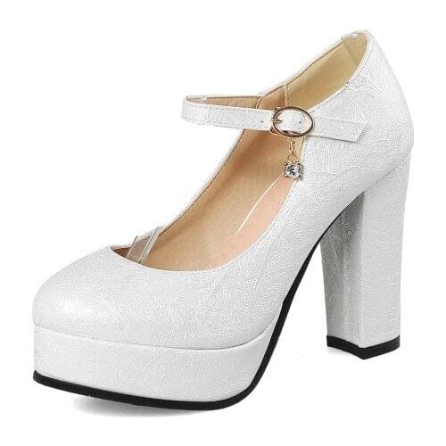 Big SizeFashion buckle high heels ladies high heels women shoes woman pumps