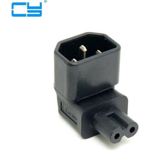 90 Degree Right Angled IEC angle IEC320 IEC 320 C14 Socket to IEC C7 AC Power Plug Adapter connector Set UL Approved