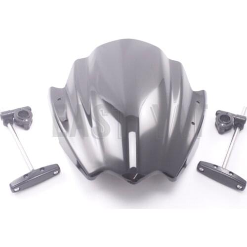 Windscreen Windscreen Motorcycle with adjustable bracket For Kawasaki z1000 z800 z300 er-4n er6 For Yamaha MT125 FZ1 FZ6 FZ8