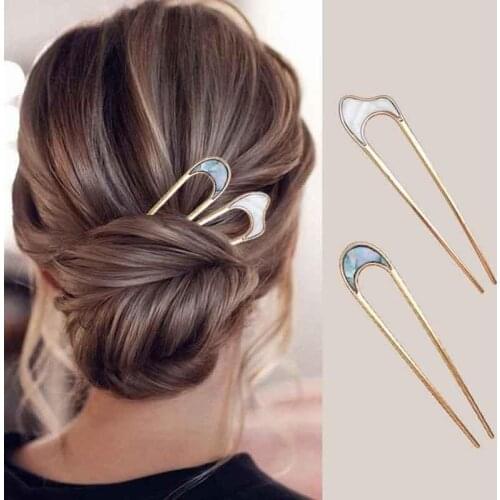 Japan Hair Sticks Women Hairclip Colorful U Shape Girls Hairpins Hair Accessories Headwear 2021 Hair