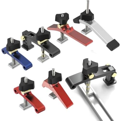 Woodworking T-Track Hold Down Clamps 30 45 T-Slot Miter Track Clamps Workbench Saw Table Wood Fixing Tool