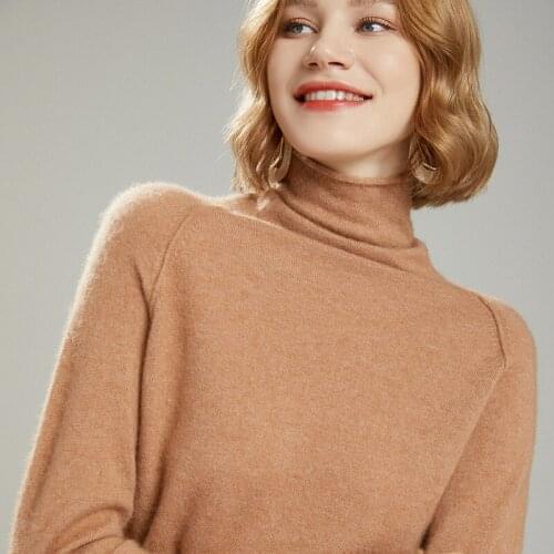 Winter Women Turtleneck Pullover 100% Cashmere Sweaters Knitted Soft Warm Jumper Solid Color Women Clothes S-2XL 6 Colors