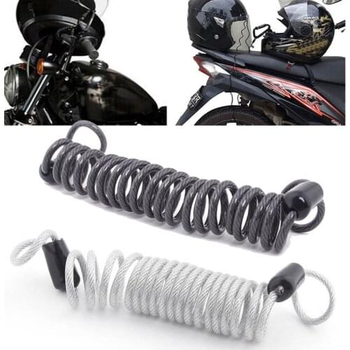 1m Bike Spring Cable Lock Anti-Theft Rope Alarm Disc Lock Bicycle Security Reminder Motorcycle Theft Protection
