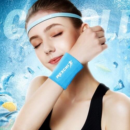 1PC Wrist Brace Support Breathable Ice Cooling Wristband Wrap Sport Sweatband For Gym Fitness Tennis Yoga Volleyball Running