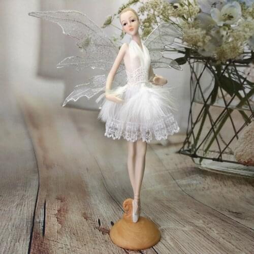 1pcs Resin angel figurines Action Figure female Collectible model lovely gifts girls Toys home Wedding cake Decoration