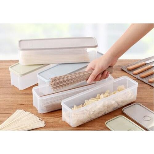 1PC Refrigerator Plastic Box with Cover Japanese Noodles Storage Box Food Fresh-keeping Box Kitchen Coarse Cereals Case LF 049