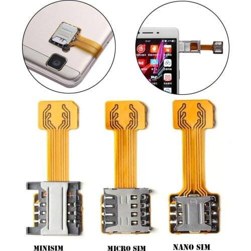 1PC New Universal TF Hybrid Sim Slot Dual SIM Card Adapter Micro SD Extender Nano Cato Android Phone Accessories