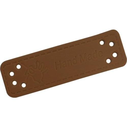 12 Options Sewing Logo Leather Hand Made Labels for Clothing Needlework Accessories for Clothes Handmade Tags Leather Skin Tags