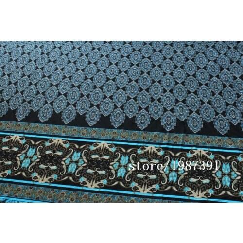 145cm width Paris pearl fabric geometric pattern blue background can't see through for skirt suit-dress headband CH-7481